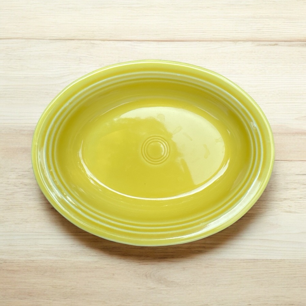Fiestaware, Homer Laughlin, Oval Vegetable Dish, Yellow, 10”x 7 3/4” x 2 1/4”h